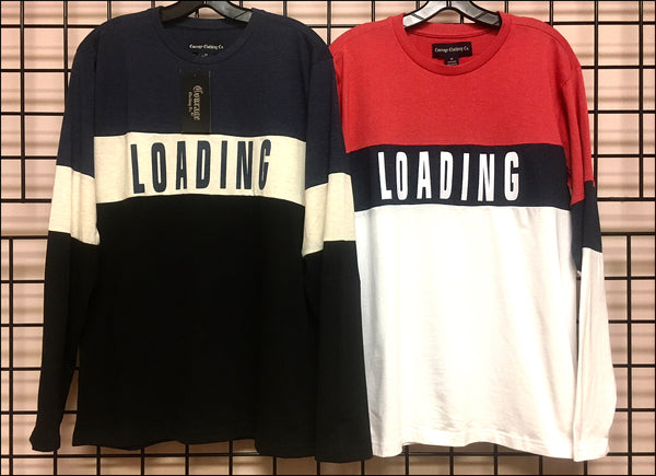 Men's - Long Sleeve - Color Block - Tee - Graphic - Wholesale - Off Price
